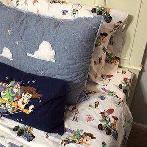 Pottery Barn Kids Toy Story Comforter Set - Blue and White